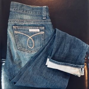 Calvin Klein Skinny Slim Fit Mid Rise Crop Jeans